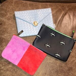 Ipsy 3 pc makeup pouch set